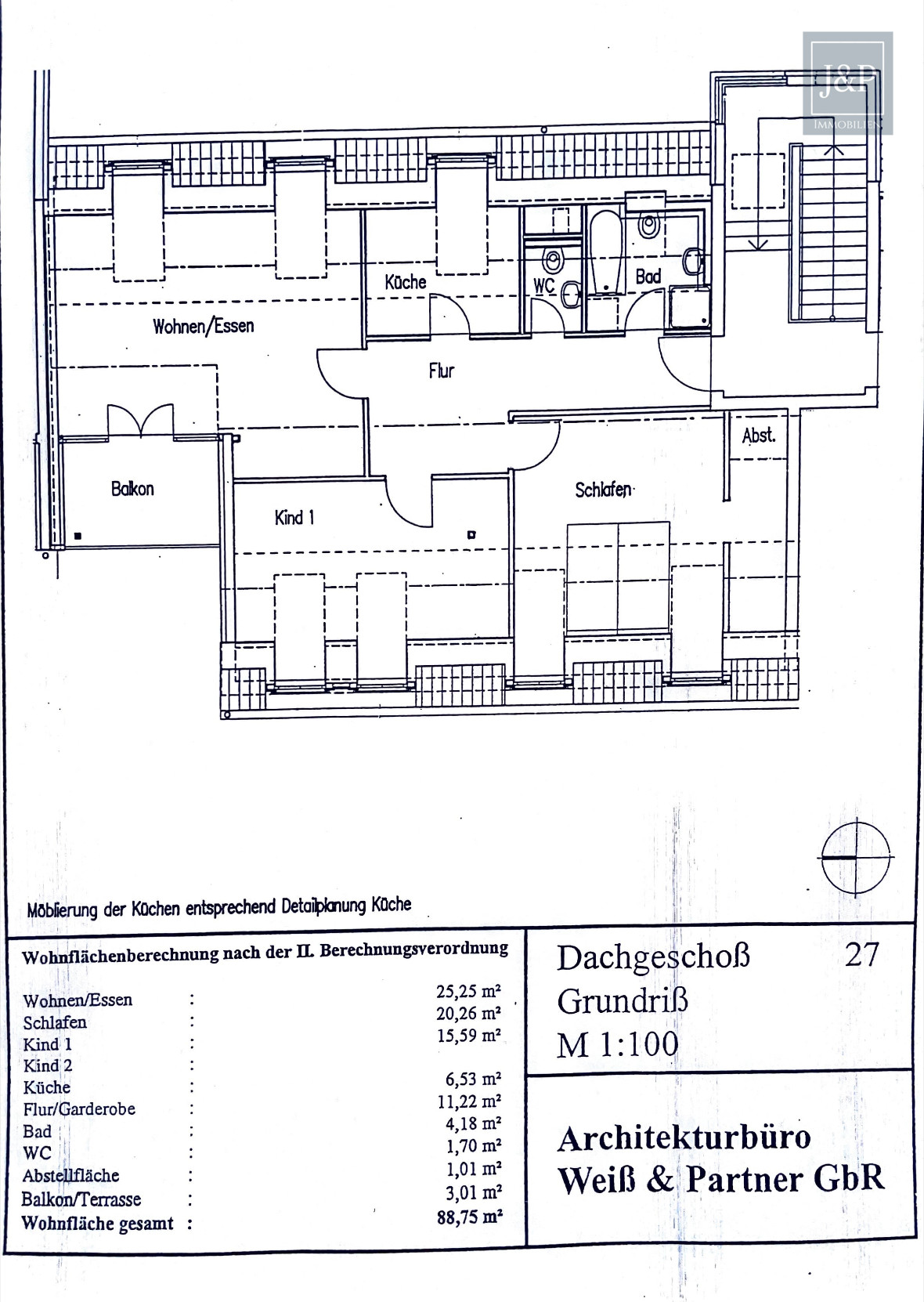 Reserviert! Helle und großzügige 3-Zimmer-Wohnung mit Balkon in ruhiger und zentraler Lage! - Grundriss