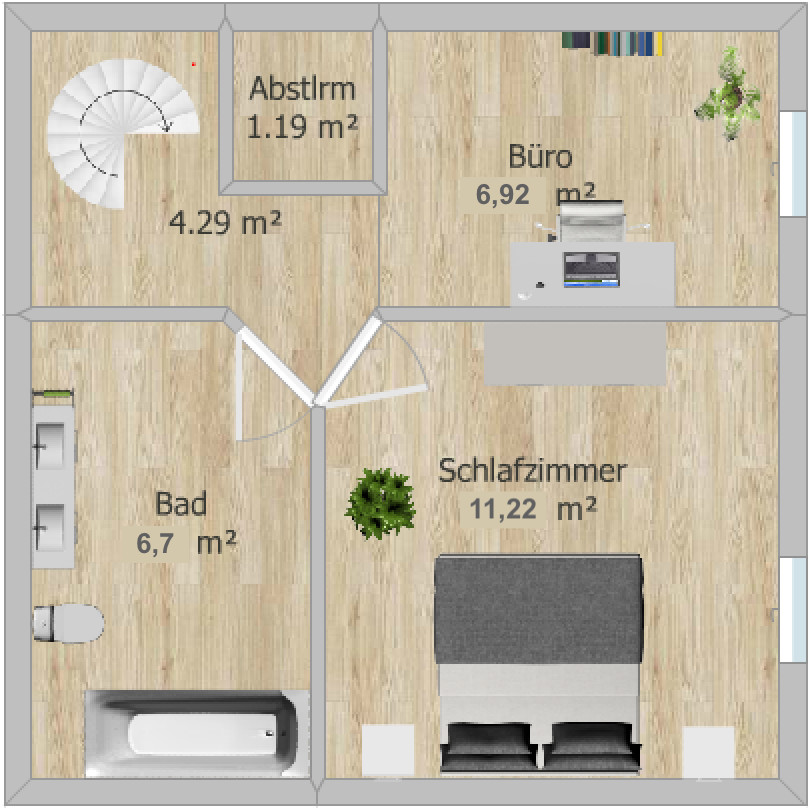 RESERVEIRT - Einzigartige Maisonette mit Gäste-WC, Gartenzugang (400qm) + TG-Stellplatz - WohnflächeOG