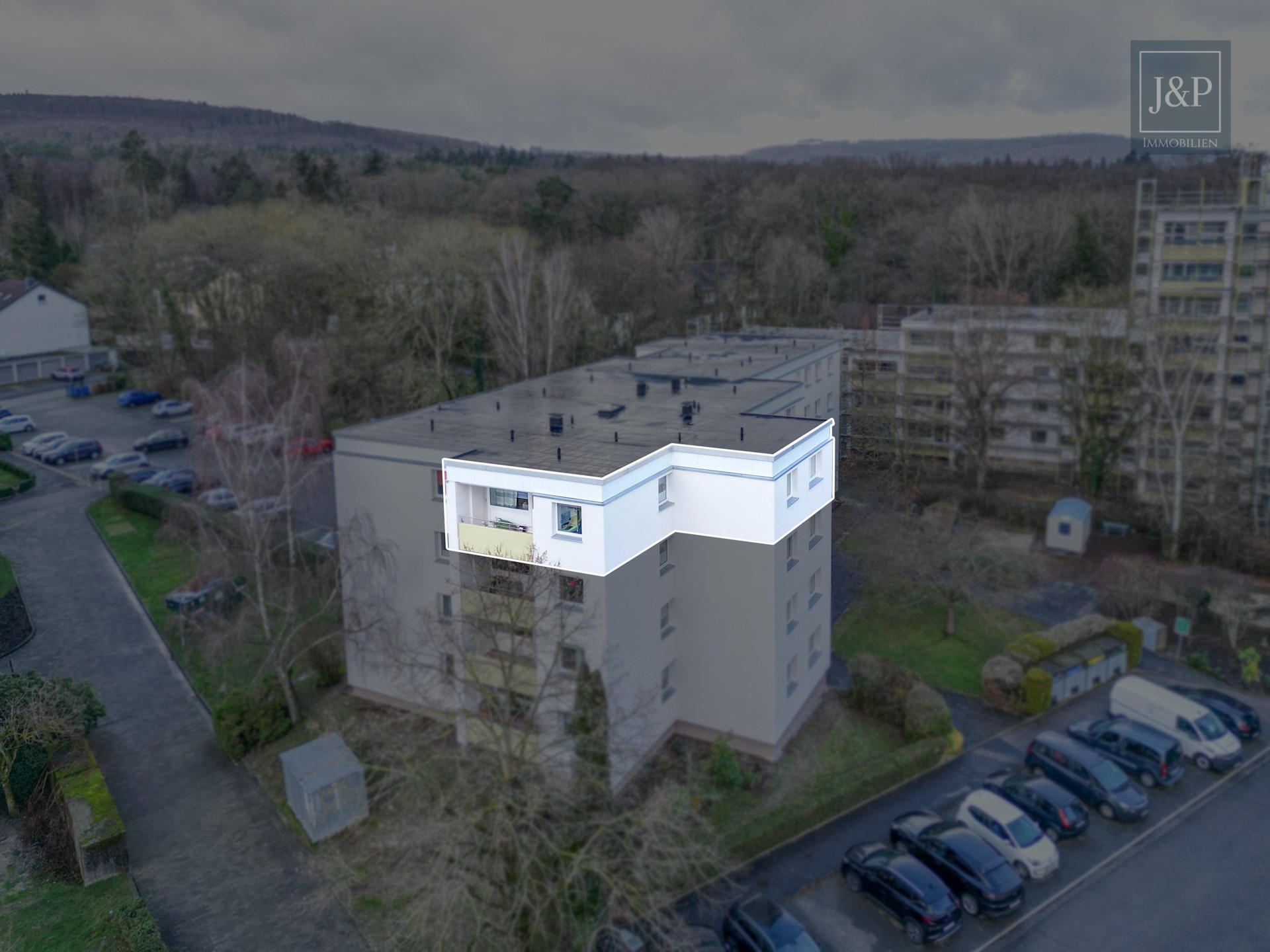 Wohnen mit Weitblick: Helle 3,5-Zimmer-Wohnung mit Balkon und Blick ins Grüne - Umgebungsansicht