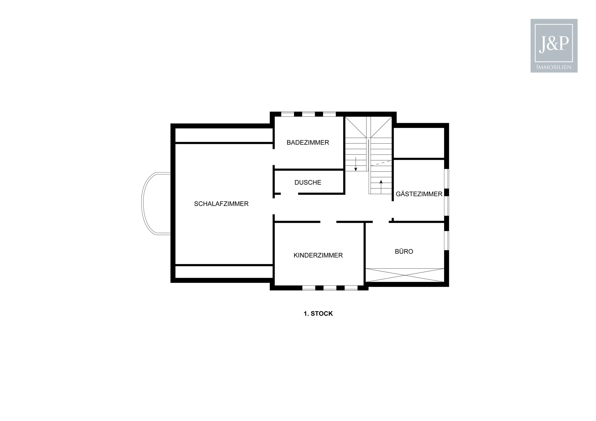 Freistehendes Einfamilienhaus in direkter Waldrandlage von Dreieich-Buchschlag! - 1. Obergeschoss