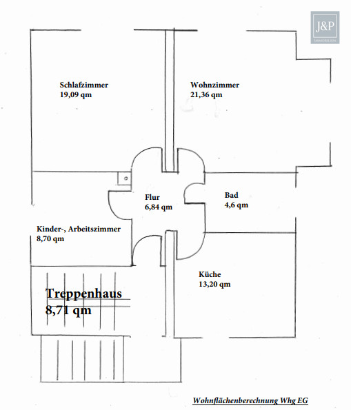 Top-Saniertes Zweifamilienhaus mit 125 qm Maisonettewohnung im Herzen von Maintal - Grundriss EG ZFH