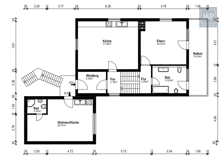 Einzigartige Architektur trifft Natur: Split-Level-Haus für Visionäre und Kreative - Grundriss EG