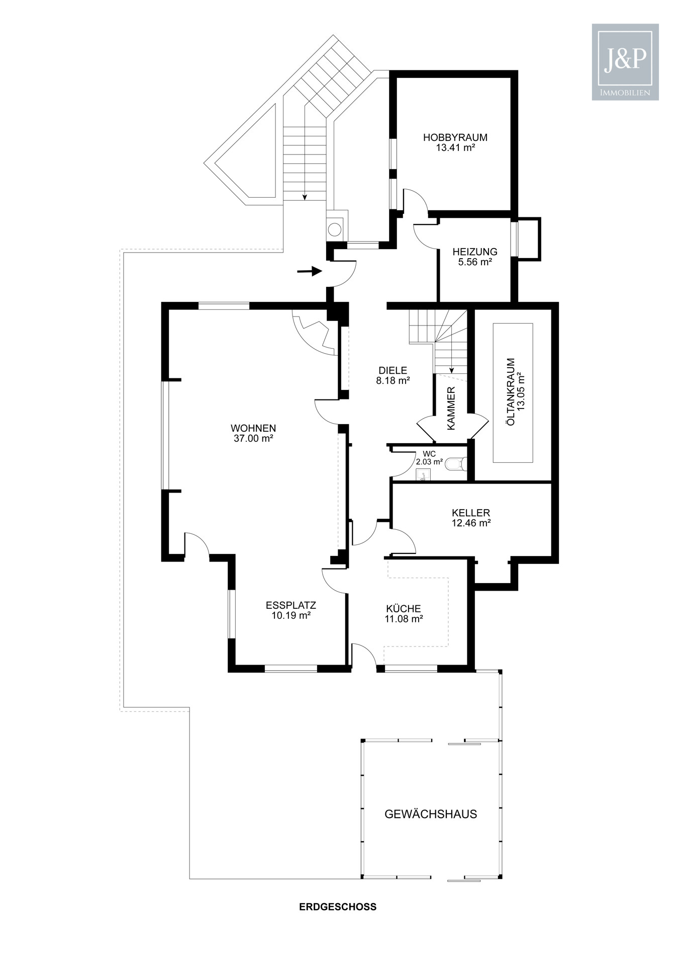 Freistehendes Einfamilienhaus in traumhafter Lage mit unverbaubarer Aussicht! - Floorplan 08-01