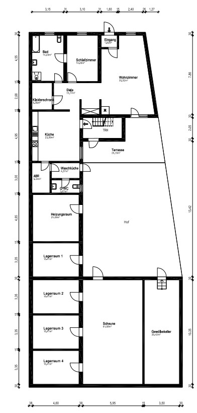 Renoviertes & Teilsaniertes Zweifamilienhaus. Scheune mit Weinkeller kann übernommen werden. - Erdgeschoss