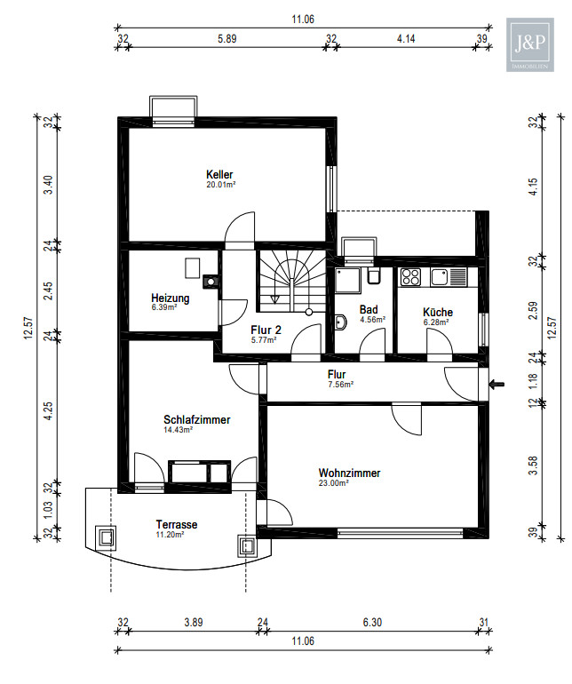 Vollsaniertes Architektenhaus mit Einliegerbereich und Weitblick direkt am Feldrand - UG Finthen