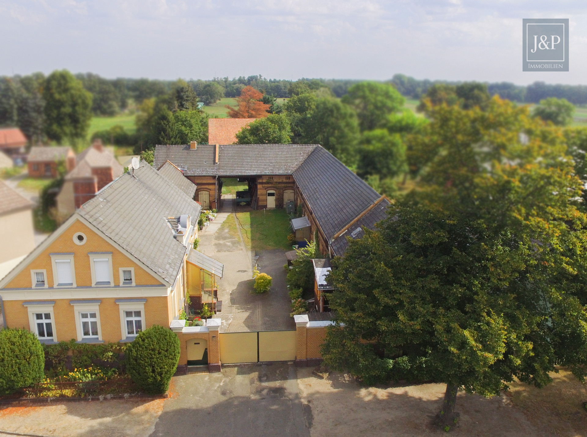 Historischer 3-Seiten-Hof in Lübben: Ihr Traum vom Landleben im Herzen des Spreewalds - Drohnenbild