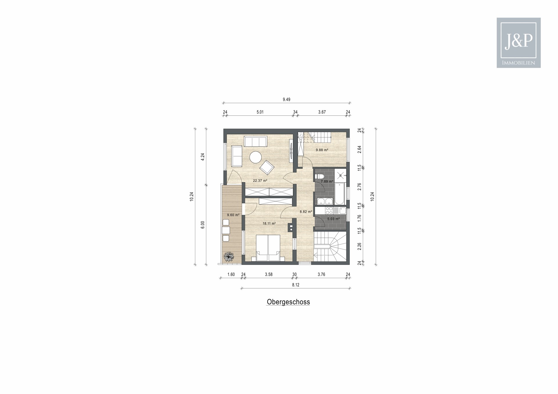 2018 vollmodernisiertes 2 Familienhaus / EFH mit Westterrasse, Feldrandlage und Souterrainabteil - Goddelau OG